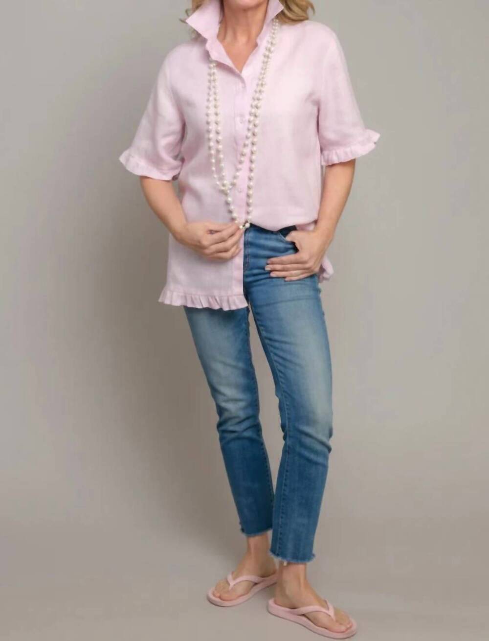 NEW CROWN LINEN ryan shirt in lilac